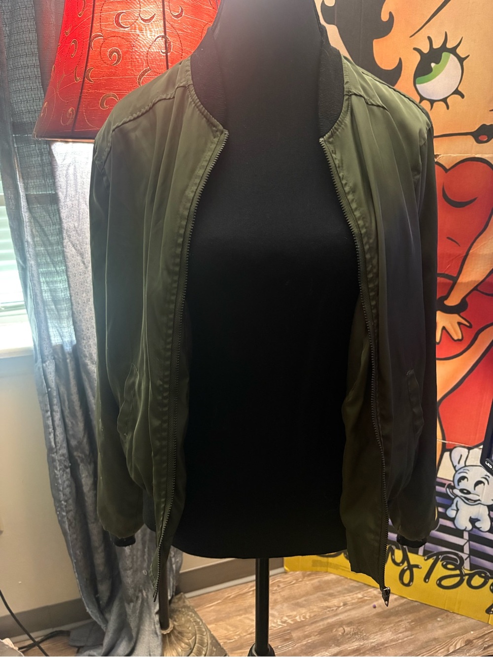 Justify Olive Green Bomber Jacket